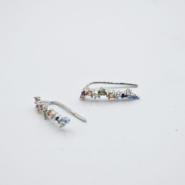 Aretes Climber Plata 925 con baño de Rodio