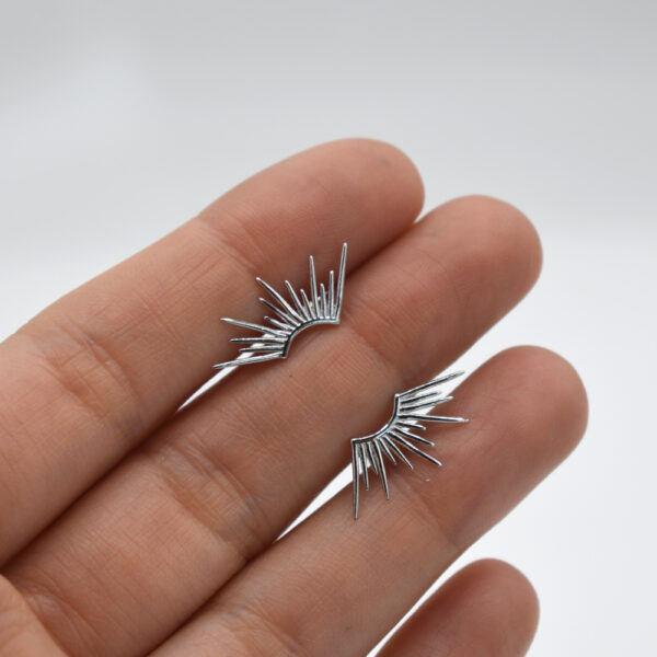 Aretes Mandara Plata 925 con baño de Rodio