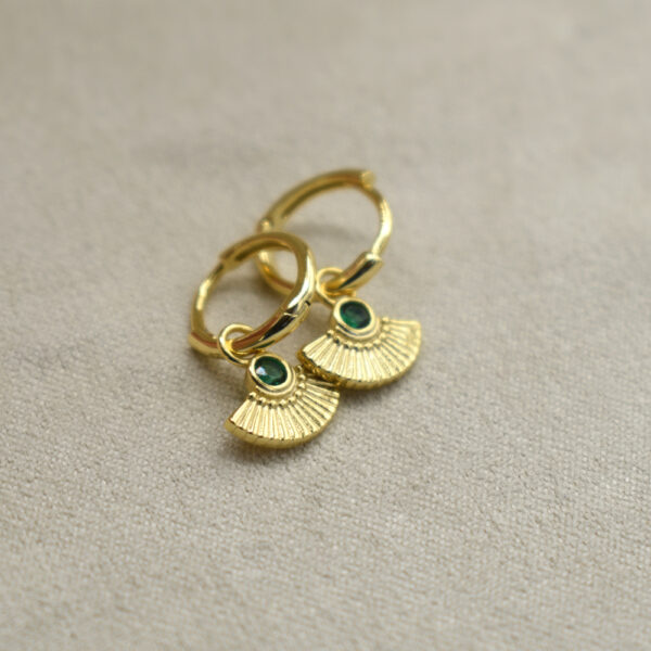 Aretes Cleopatra plata 925 con baño de oro 18k